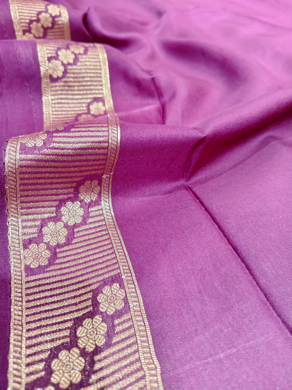 Signature Weave: Royal Purple Minakari Soft Silk Saree