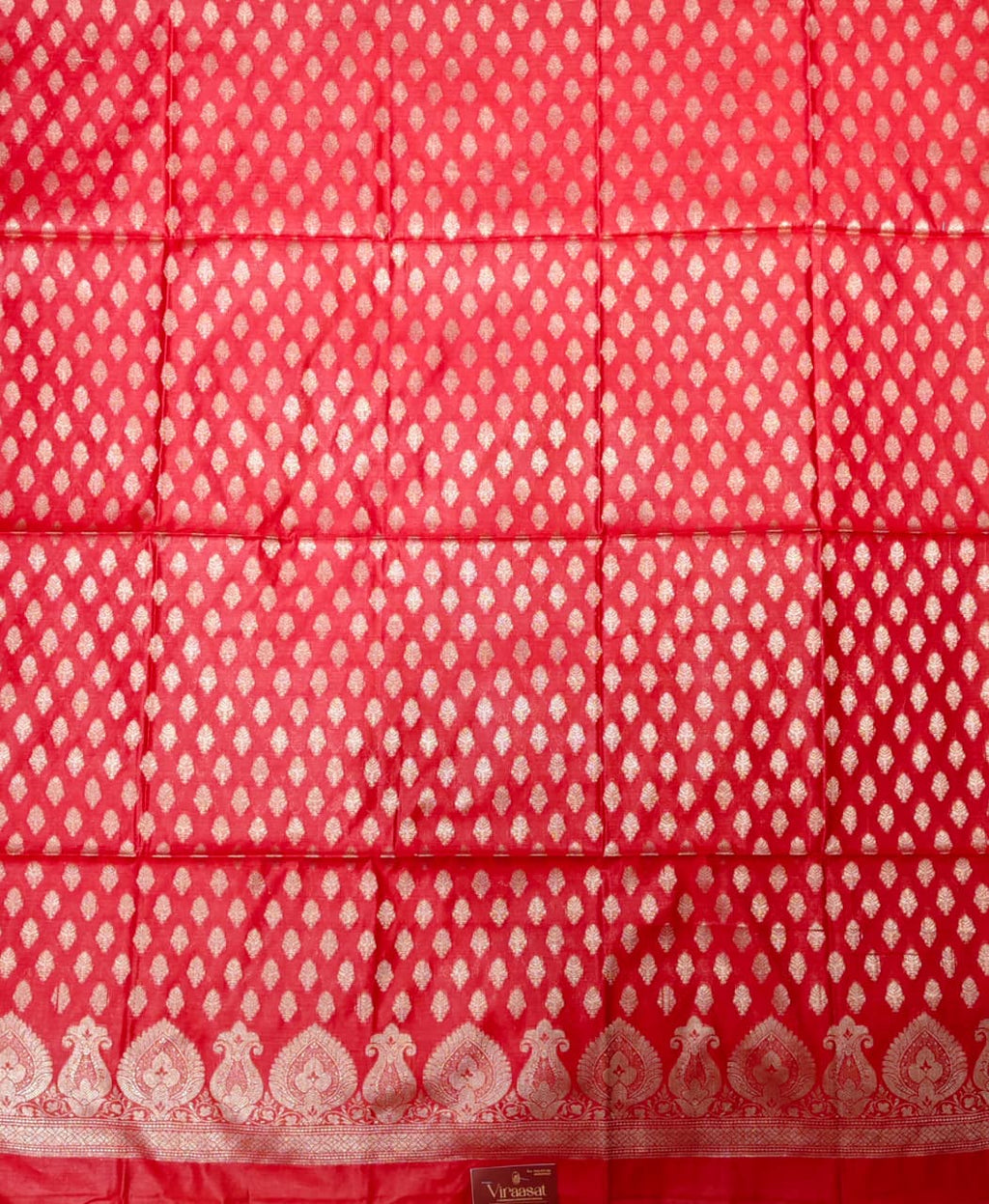 Ethereal Lilac Banarasi Cotton Unstitched Suit Set with Silver Zari Jaal