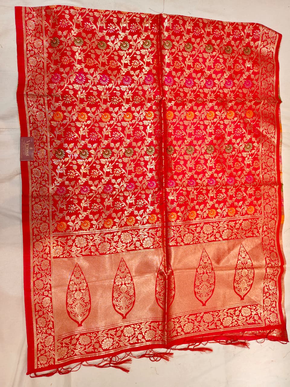 The Ruby Bloom Banarasi Meenakari Dupatta